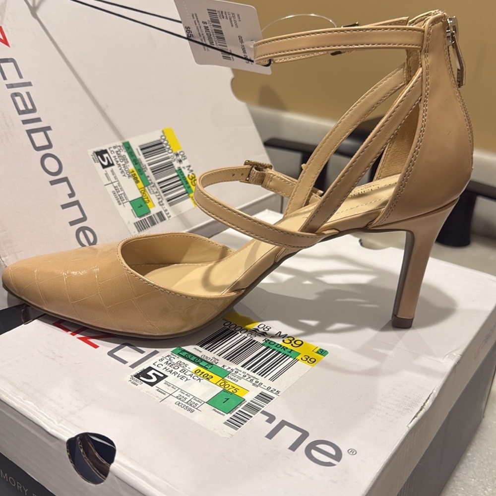 Liz Claiborne Black Strappy Heels In 3 different colors. pictures included
